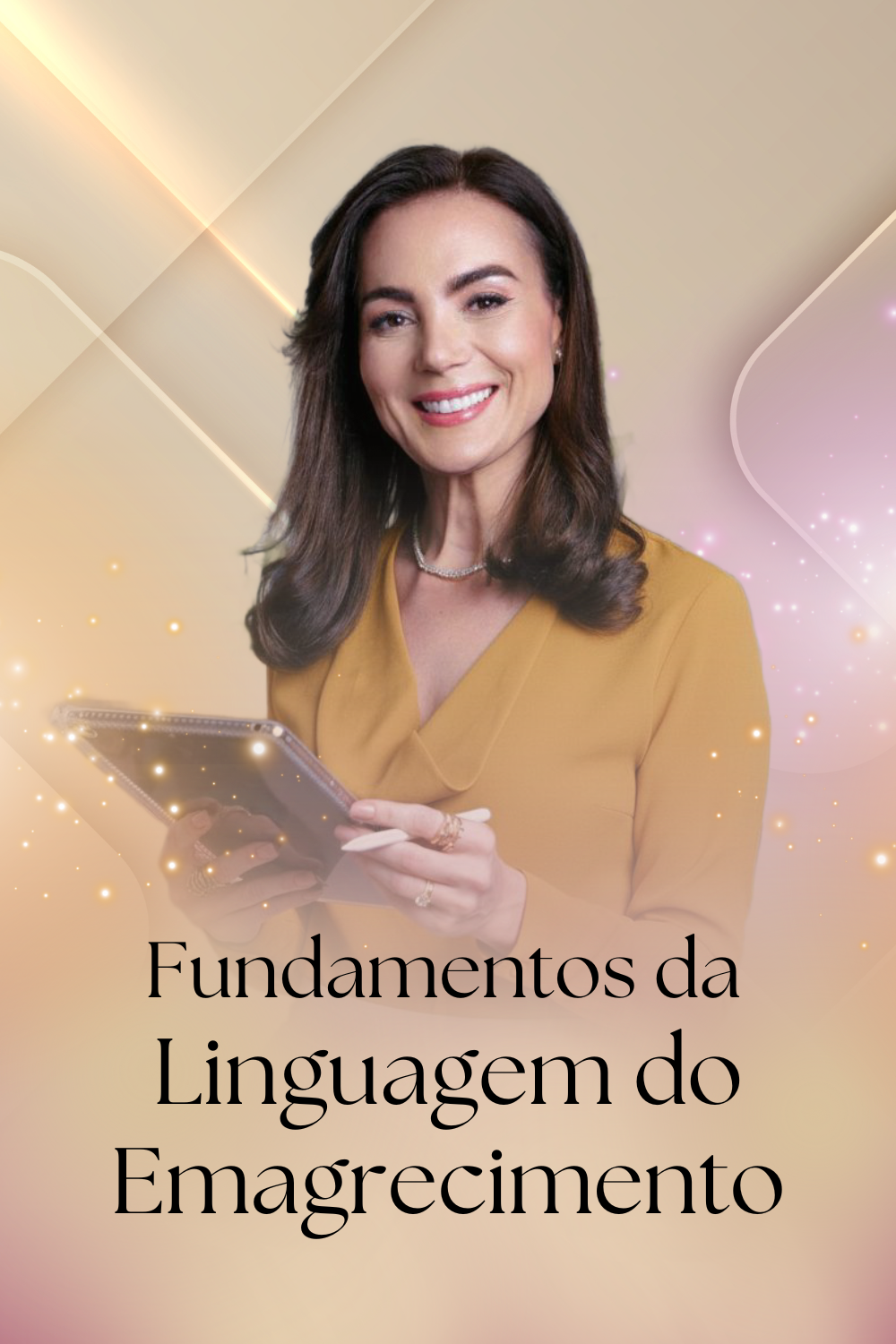 Loris com um tablet durante uma apresentação